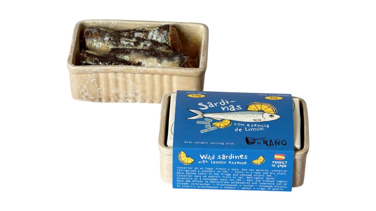 El Raño Sardines in Ceramic Tin | Spanish Foods Germasogeia | Wolt