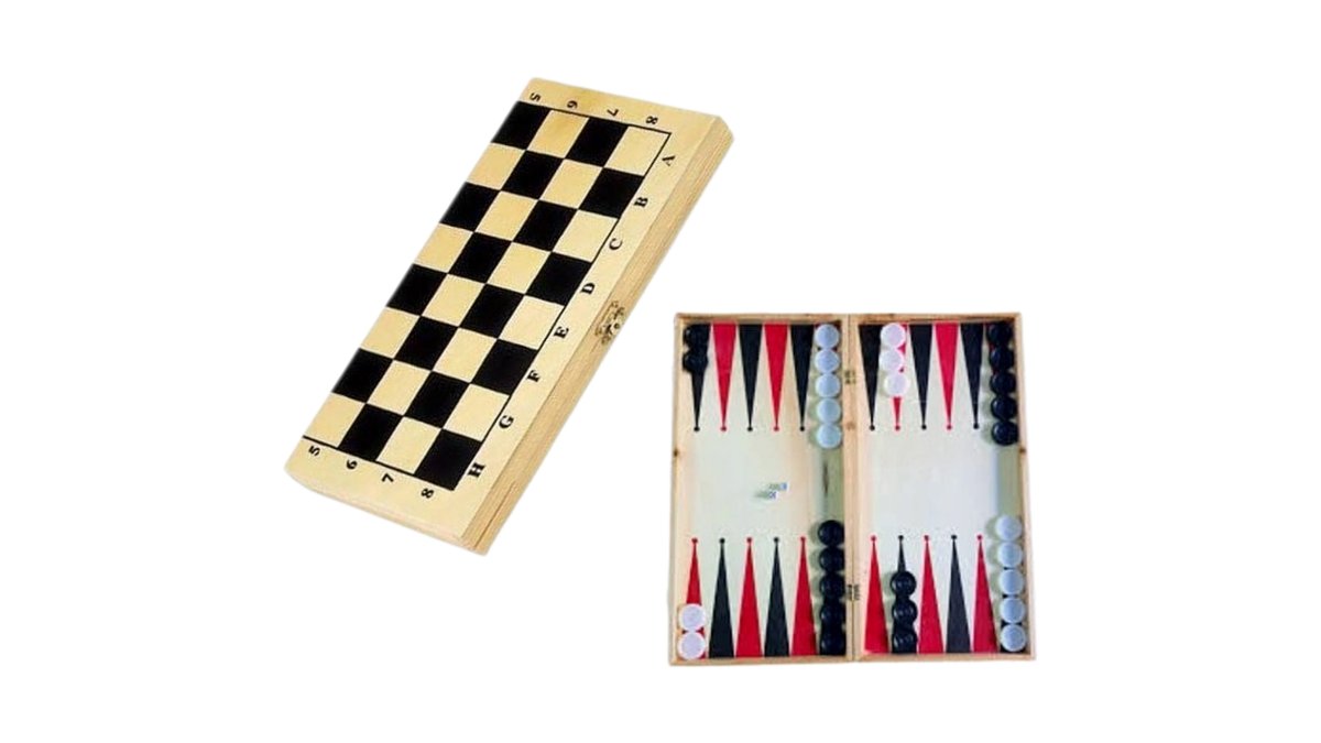 שש בש ודמקה מעץ (מתקפל) | טמבוריה בשפירא 🎲⚪⚫
