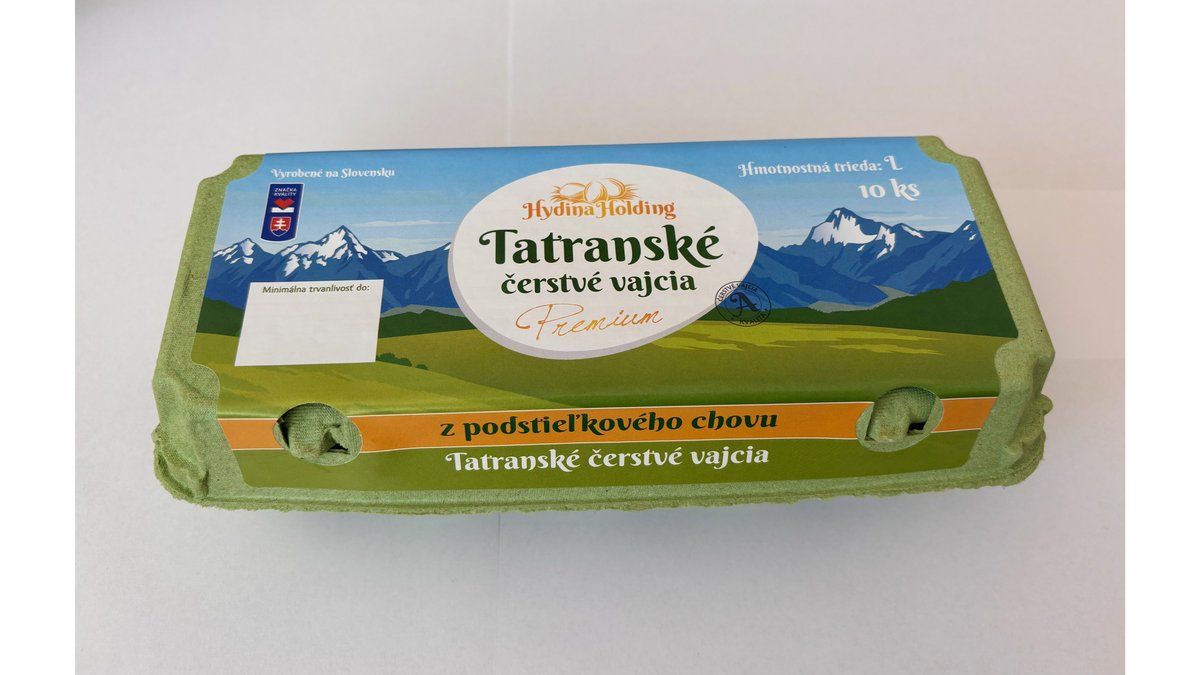 Hydina Holding Tatranské čerstvé vajcia z podstieľkového chovu Premium L 10 ks