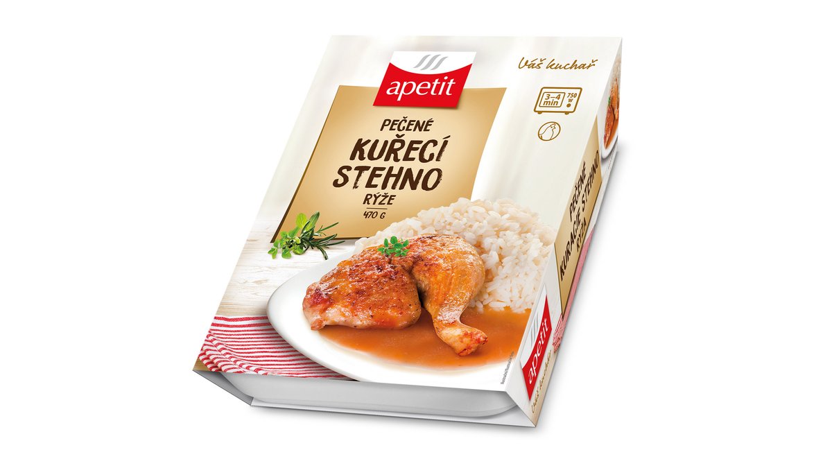 Apetit Pečené kuracie stehno, ryža 470 g
