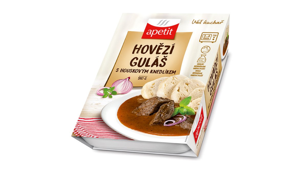 Hovädzí guláš, žemľová knedľa 510g