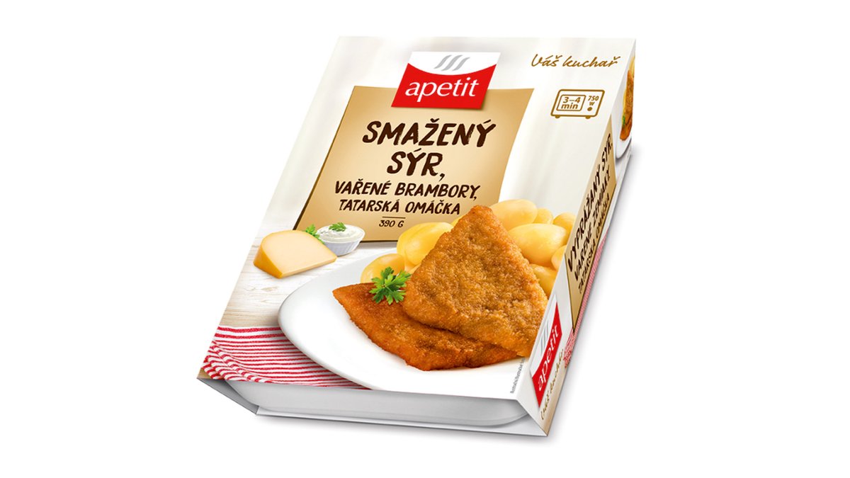 Apetit Vyprážaný syr, varené zemiaky, tatárska omáčka 390g
