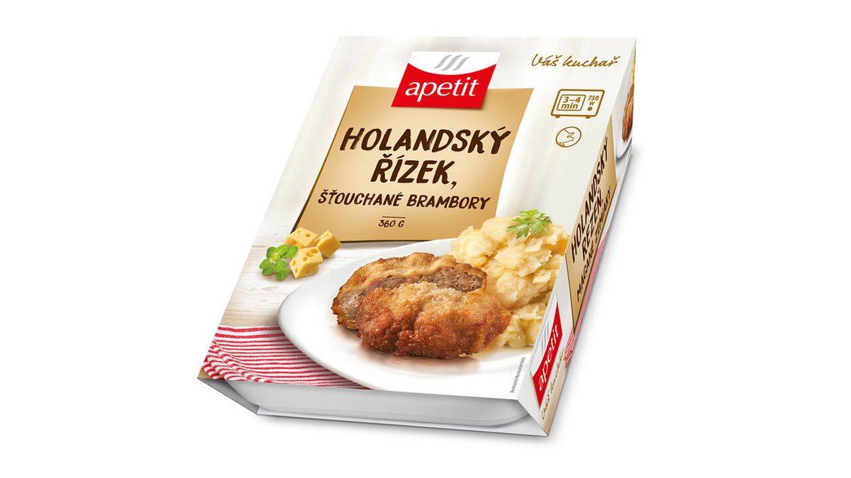 Holandský rezeň, pučené zemiaky 360g