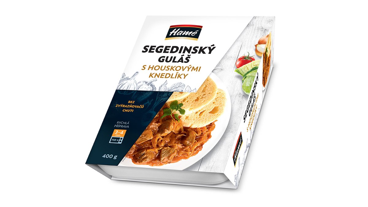 Segedínsky guláš, hus.knedľa 400g
