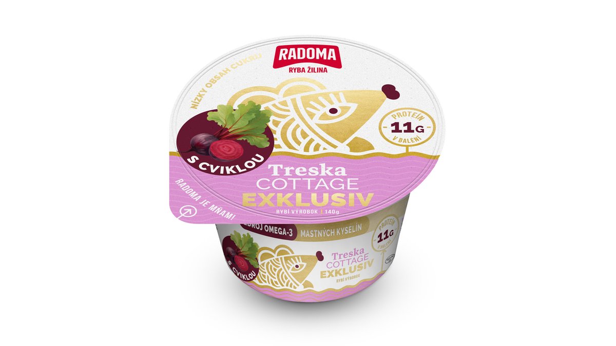 Treska exklusiv cottage s cviklou 140g