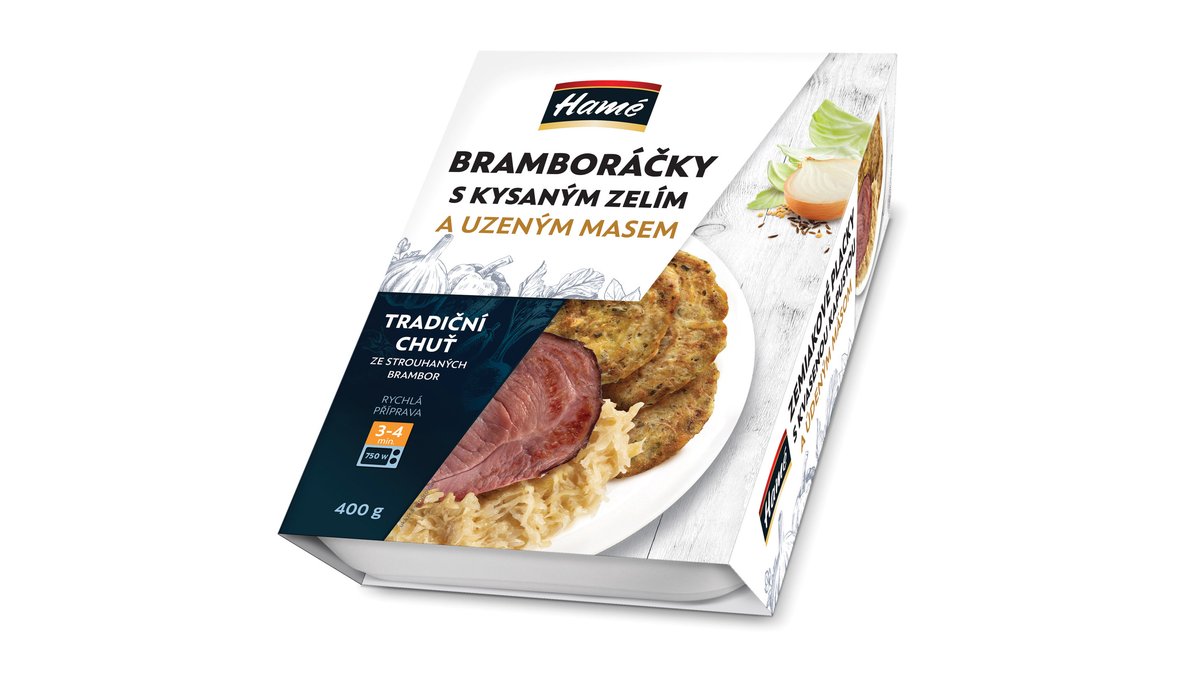 Zemiaková placka s kys.kapustou a úd.mäsom 400g