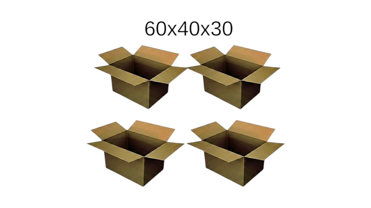 קרטון גדול למעבר דירה ואריזה (מידת ענק 60x40x30) - ארגז לאחסון | מוצרי אריזה 📦 | טמבוריה בשפירא