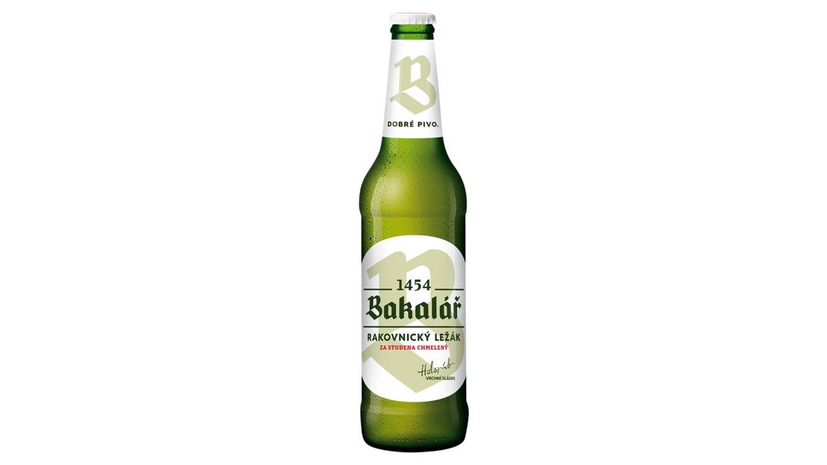 Bakalář Rakovnický ležák za studena chmelený 0,5l