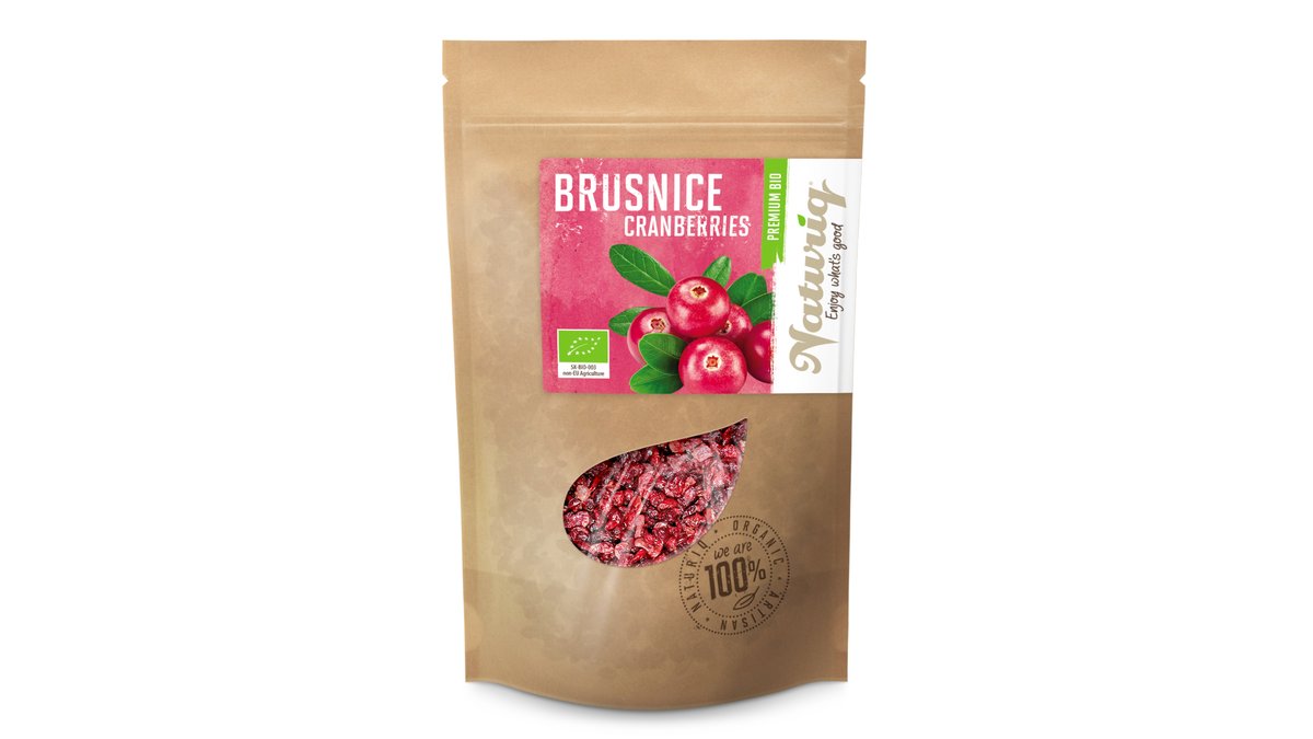 BIO NATURIQ Brusnice sušené Premium 100g