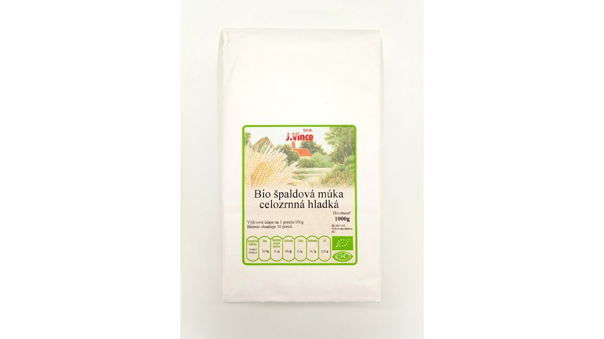BIO VINCE Špaldová múka celozrnná hladká 1kg