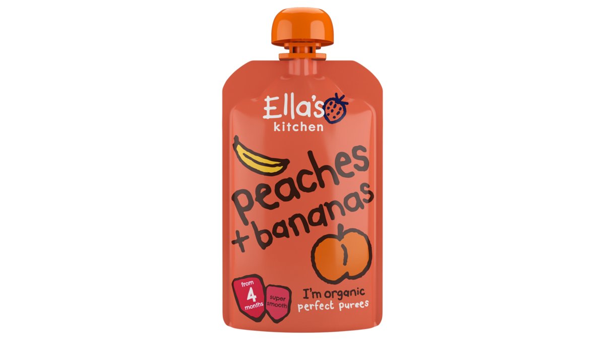 ELLA´S Ovocné pyré - Broskyne a banány 120g