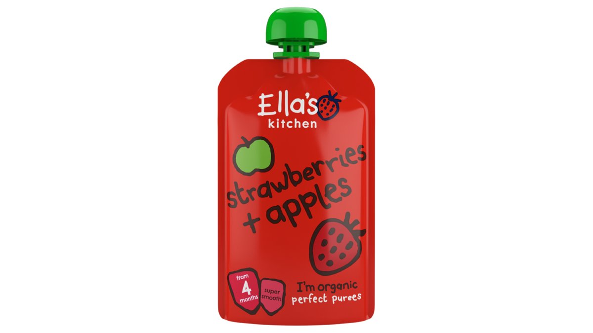 ELLA´S Ovocné pyré - Jahody a jablká 120g