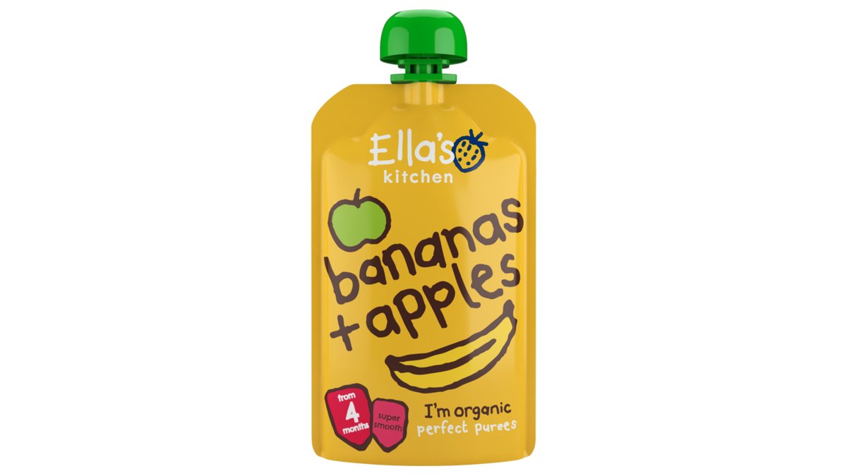 ELLA´S Ovocné pyré - Banány a jablká 120g