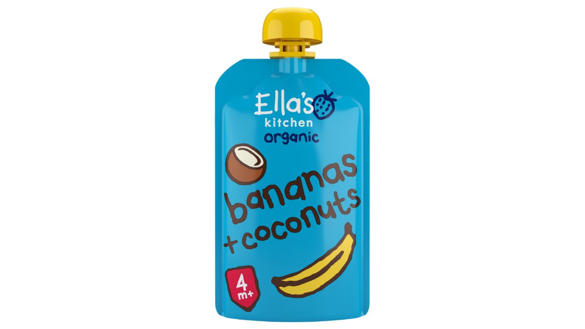 ELLA´S Ovocné pyré - Banány a kokos 120g