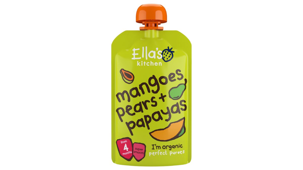 ELLA´S Ovocné pyré - Mango, hruška a papája 120g