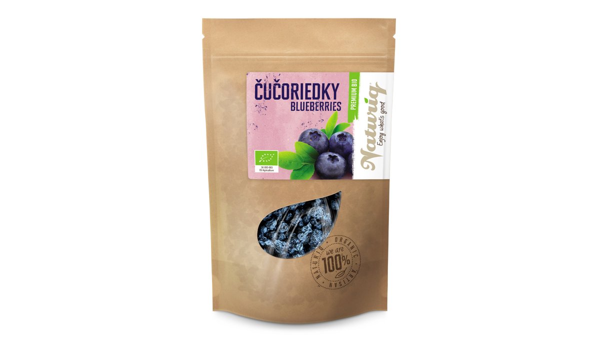 BIO NATURIQ Čučoriedky lesné sušené Premium 100g