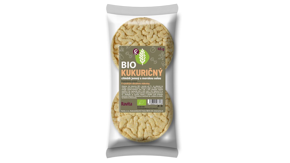 BIO Chlebík kukuričný s morskou soľou 45g
