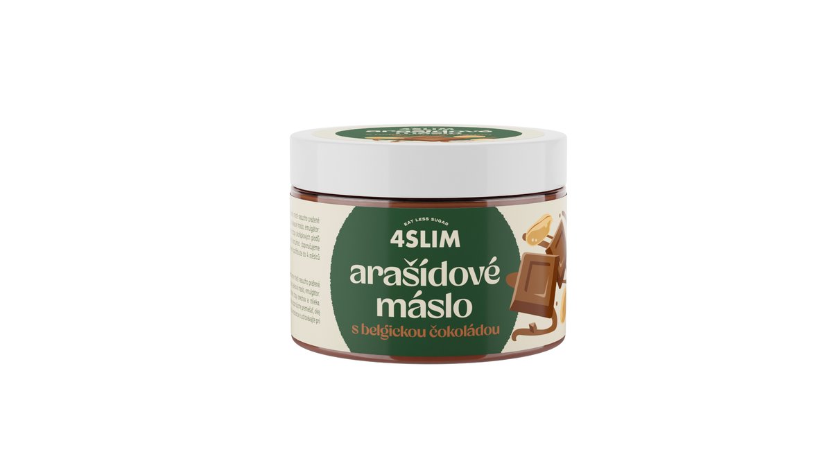 4SLIM Arašidové maslo s belgickou čokoládou 500g