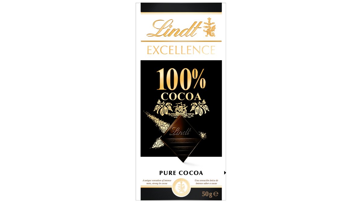 LINDT Excellence 100% Cocoa 50g