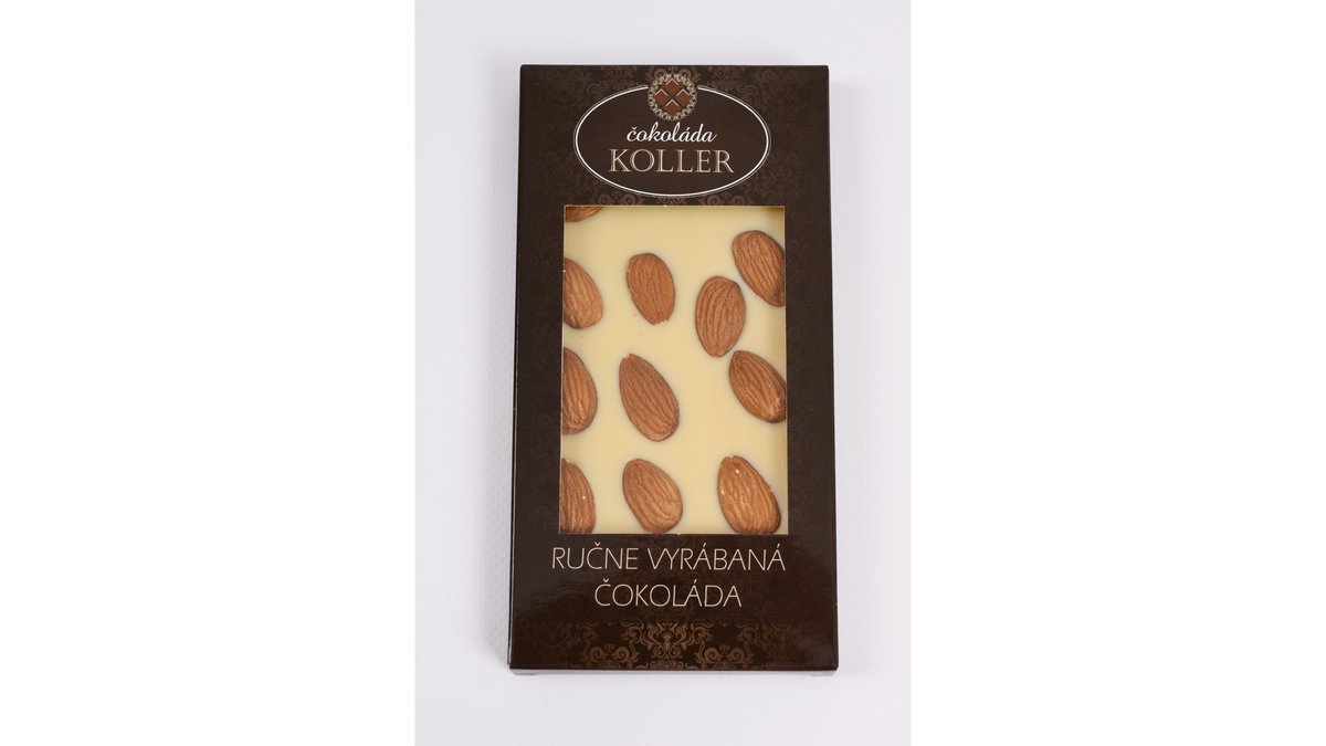 KOLLER Biela čokoláda s mandľami 100g