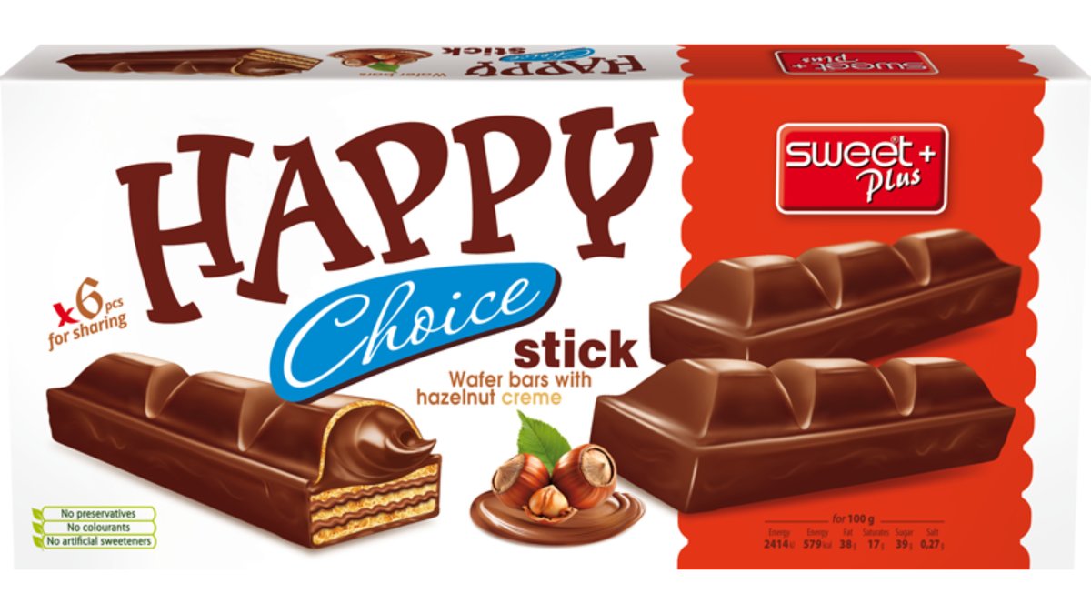 Happy Choice Sticks oriešok 140g