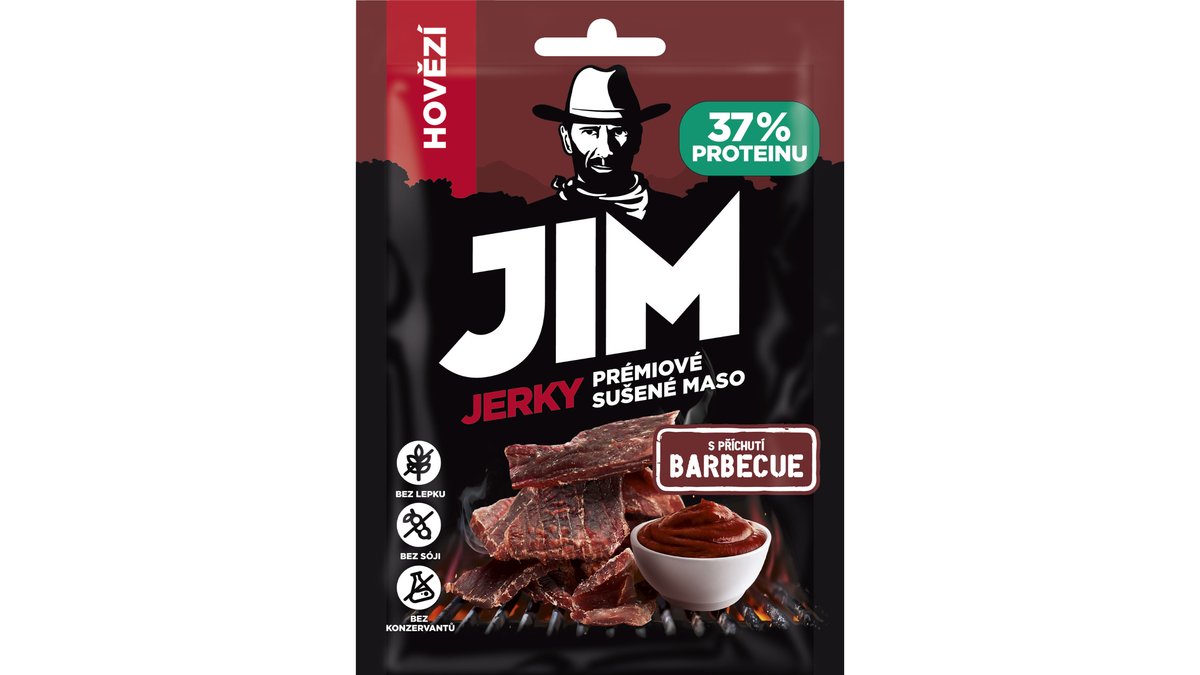 JIM JERKY hovädzie BBQ 23g
