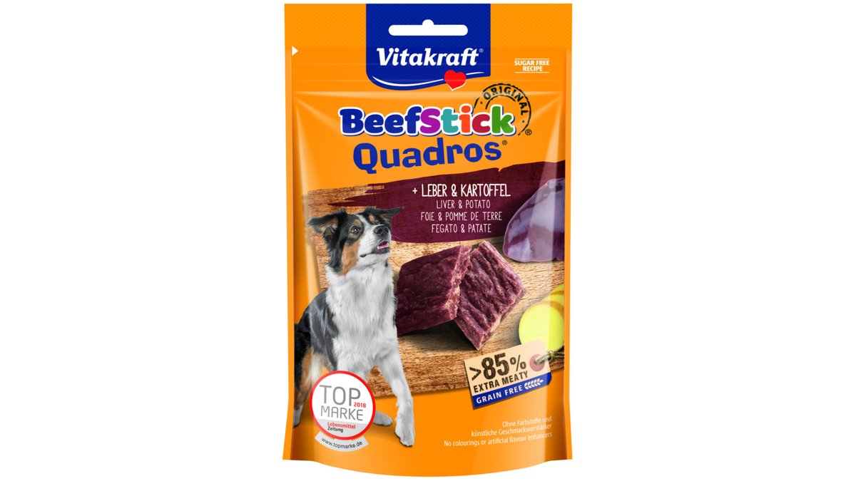BEEF STICK Quadros poch. pre psa - peč+zemia / 70g