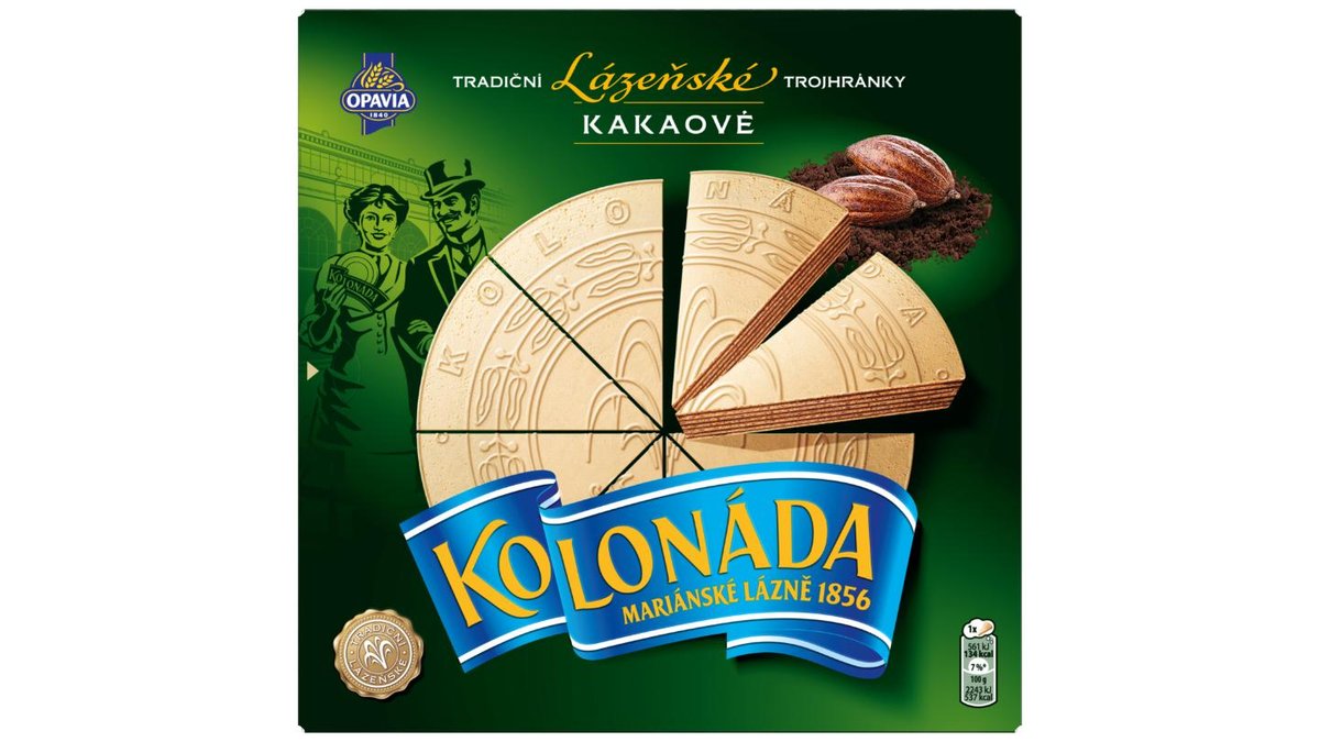 Opavia lázeňské oplatky Kolonáda Trojhránky kakaové 200g