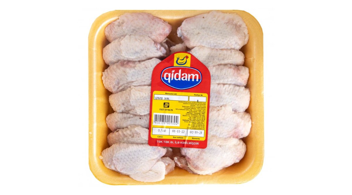 Qidam Qanad Dondurulmuş Qabda 6 kq