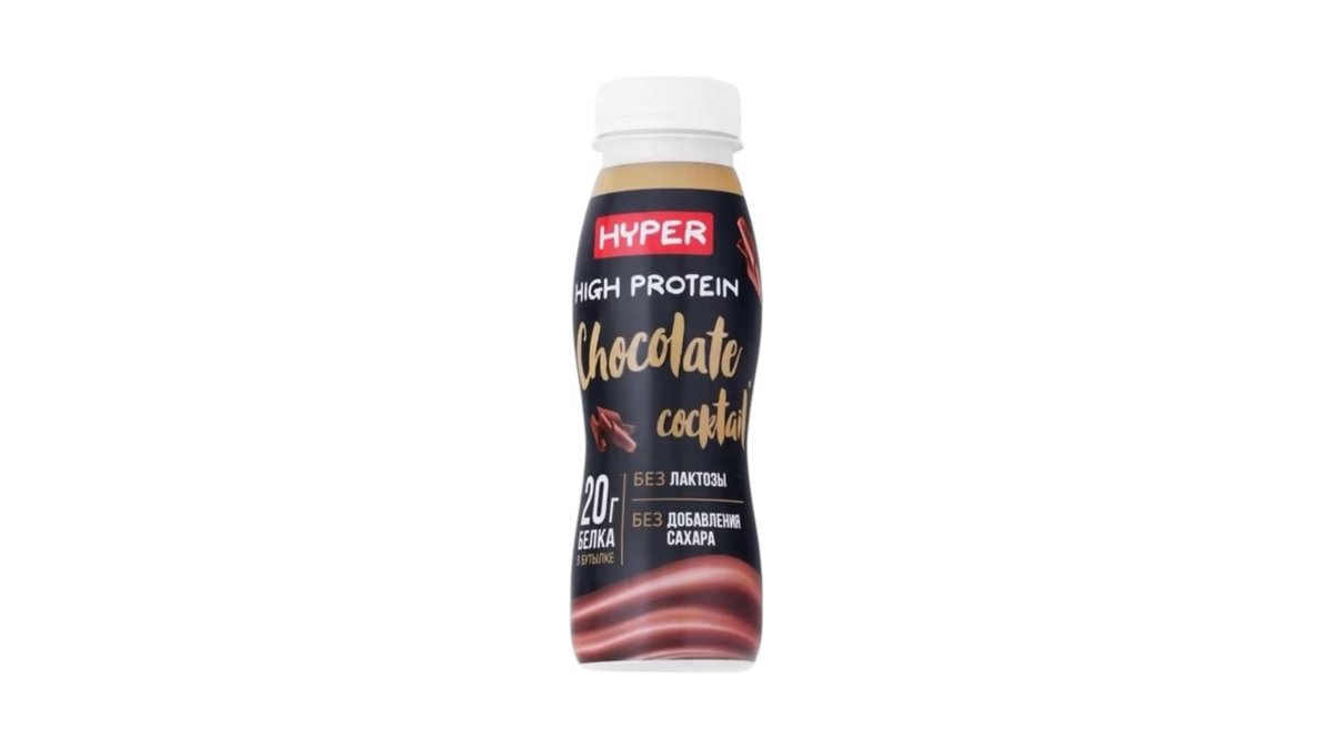 Молочный коктейль hyper безлакт шоко 0,5% 250гр
