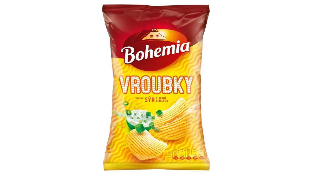Bohemia Vroubky s příchutí sýr s jarní cibulkou 120g