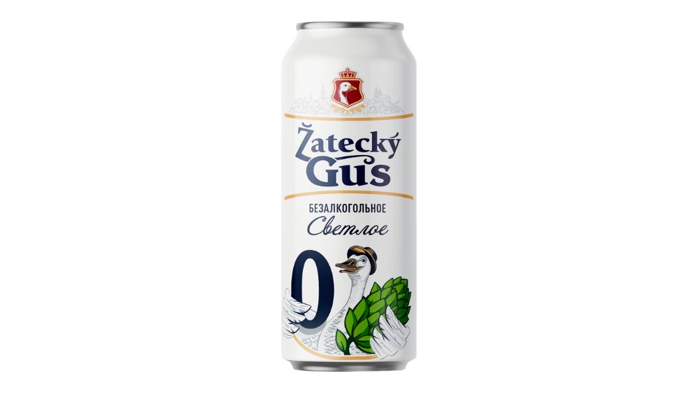 Пиво ZATECKY GUS 0 Светлое 0,5% 0,43л ж/б