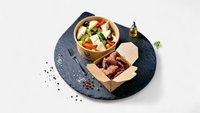 Objednať MEGA Kebab-Grécky Fit Box s hovädzím mäsom (300g+200g).