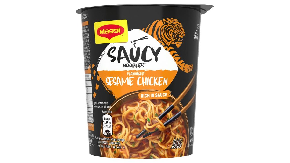 MAGGI Saucy Noodles s příchutí Kuřete a Sezamu 75g