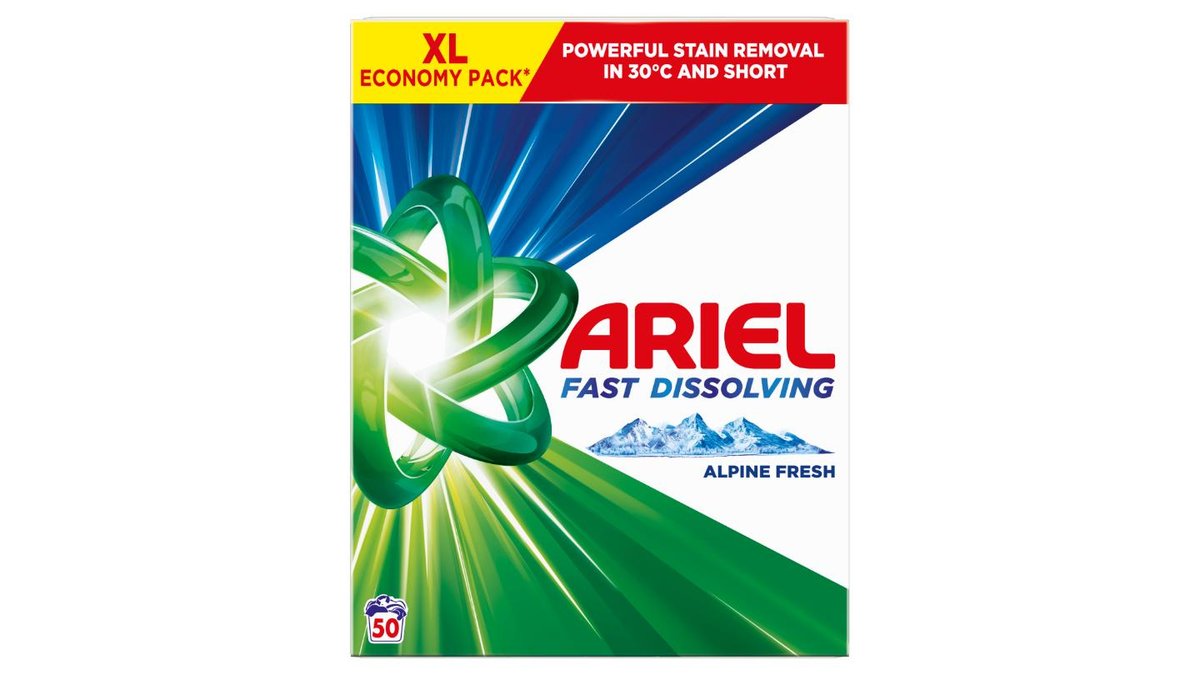 Ariel Alpine Fresh Prací Prášek, 2.75kg, 50 Praní