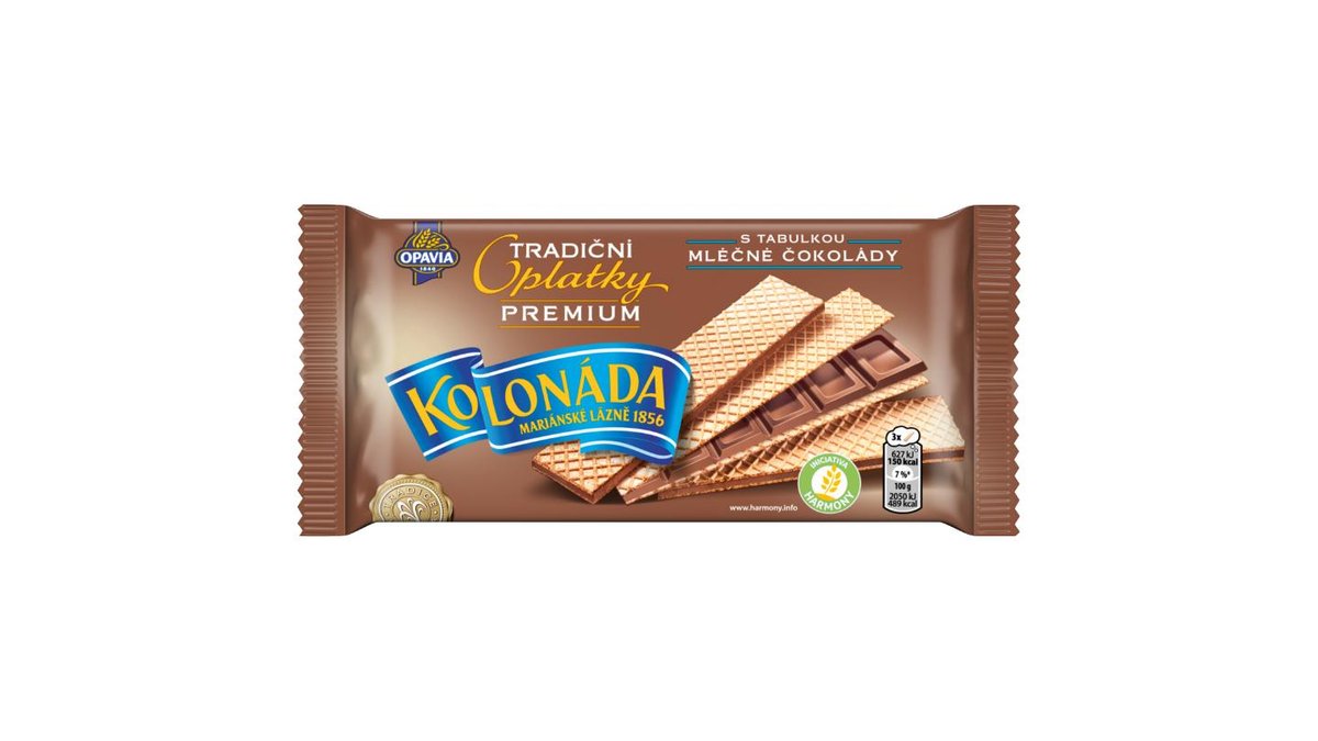 Opavia Oplatky Kolonáda S Tabulkou Mléčné Čokolády Premium 92g