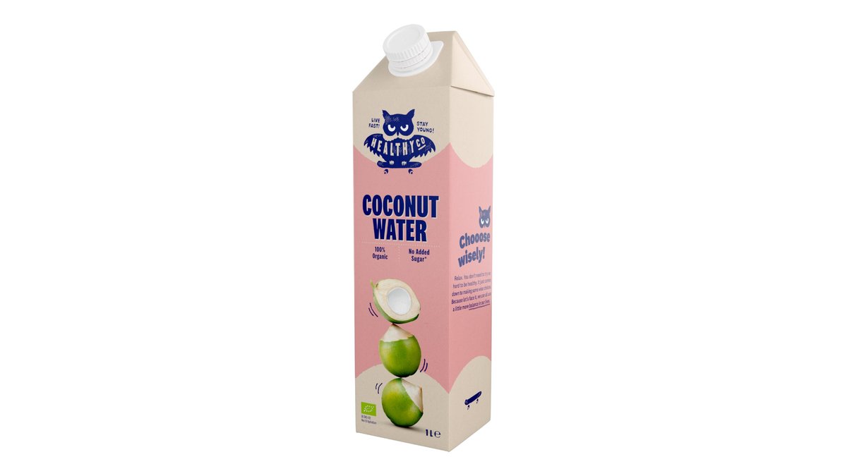 HealthyCo Bio Kokosová voda, 1 l
