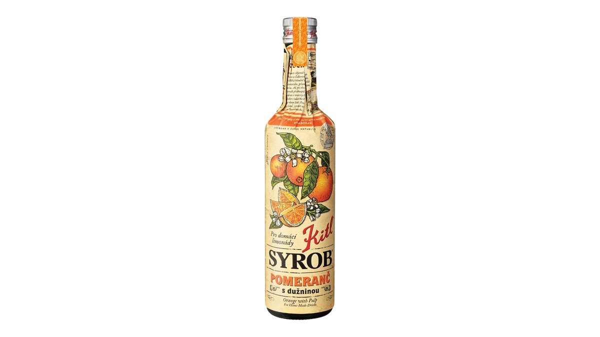 Kitl Syrob pomerančový s dužinou, 500 ml