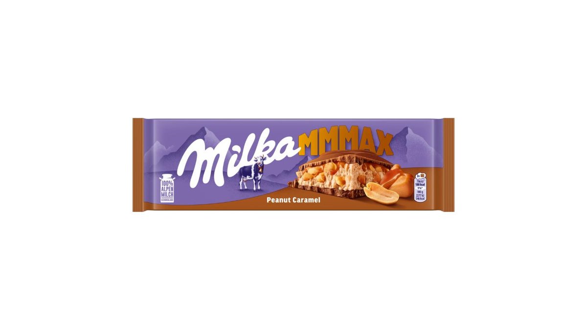 Milka Peanut Caramel mléčná čokoláda z alpského mléka s arašídovou náplní a karamelem 276 g