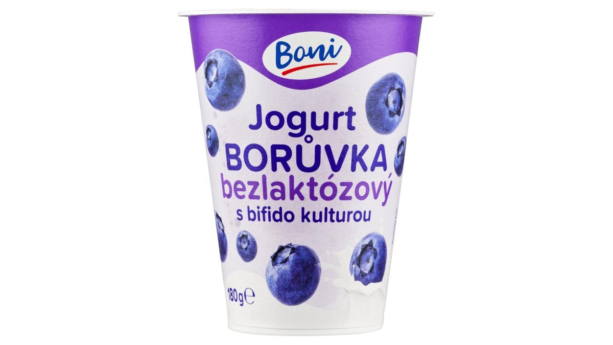 Boni Jogurt borůvka bezlaktózový s bifido kulturou 180g