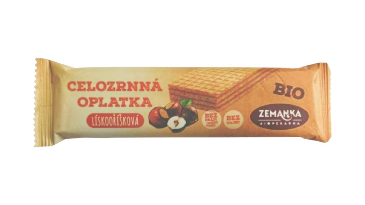 Celozrnná oblátka z jednozrnky lieskový oriešok BIO