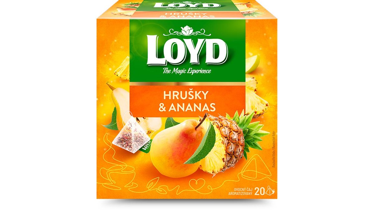 Loyd Ovocný čaj aromatizovaný hrušky & ananas 20 x 2g (40g)