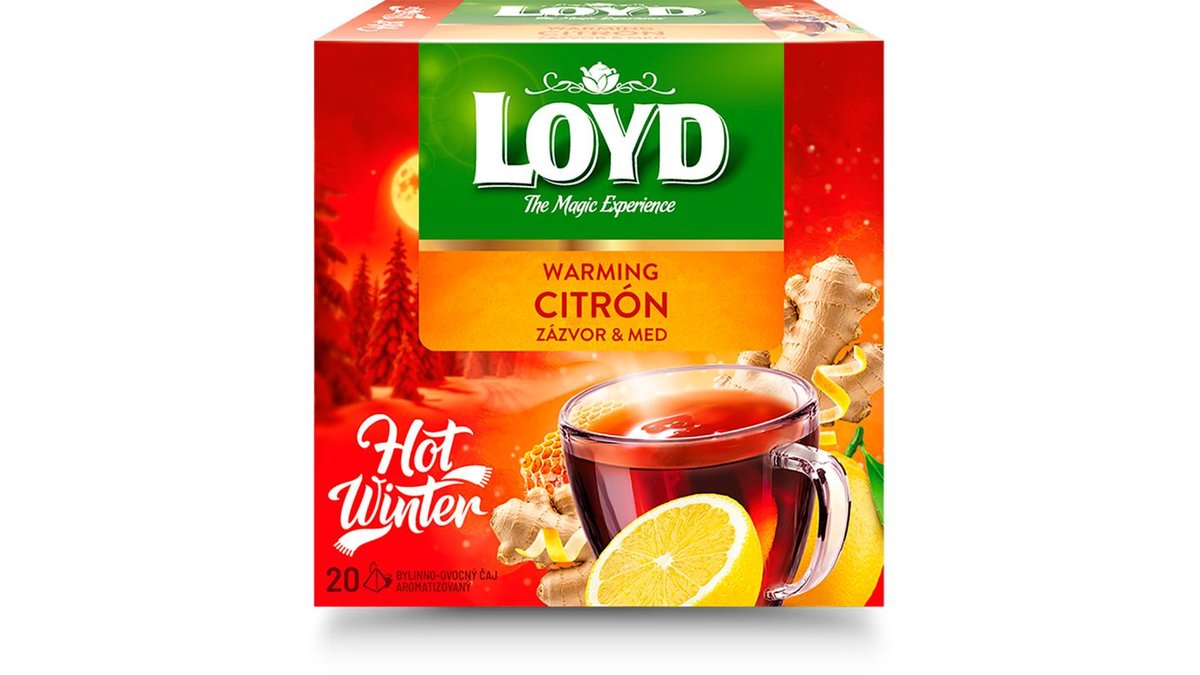 Loyd Warming Tea citrón, zázvor a med 20 x 2 g (40g)