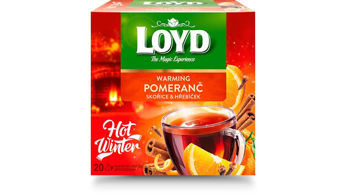 Loyd Warming Tea pomeranč se skořicí a hřebíčkem 20 x 2 g (40g)