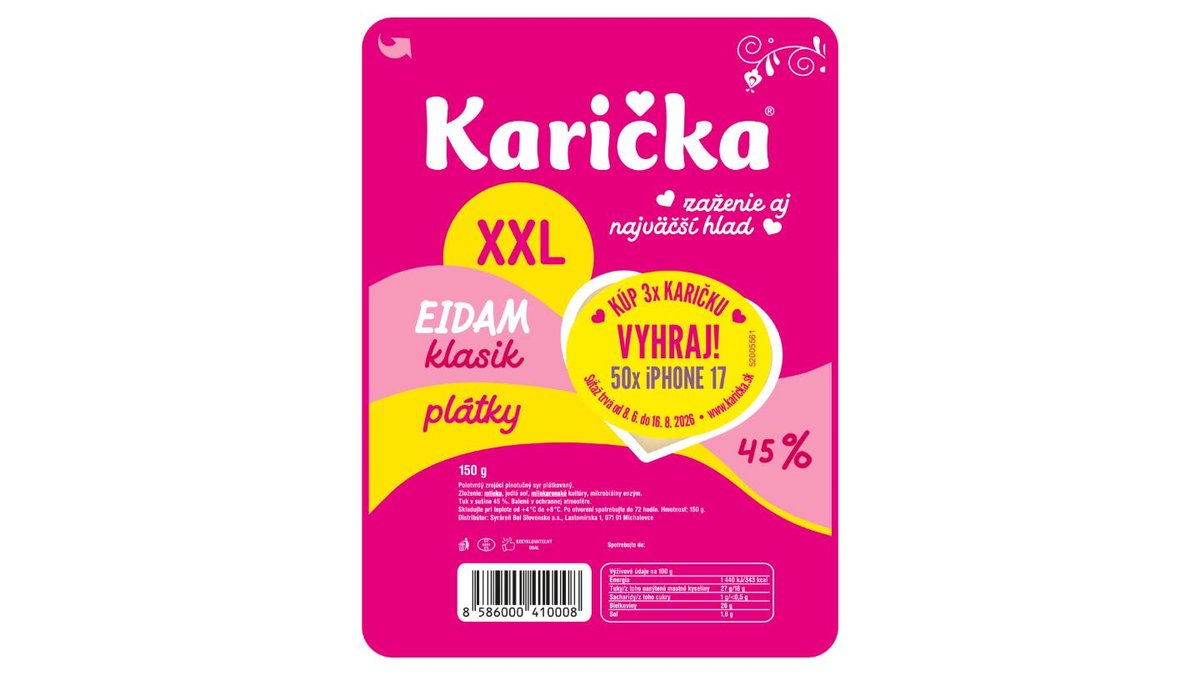 Karička Eidam plátky klasik XXL 150 g