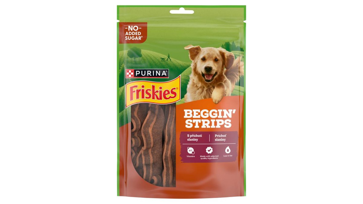Friskies Beggin Strips maškrty pre psov slanina 120 g