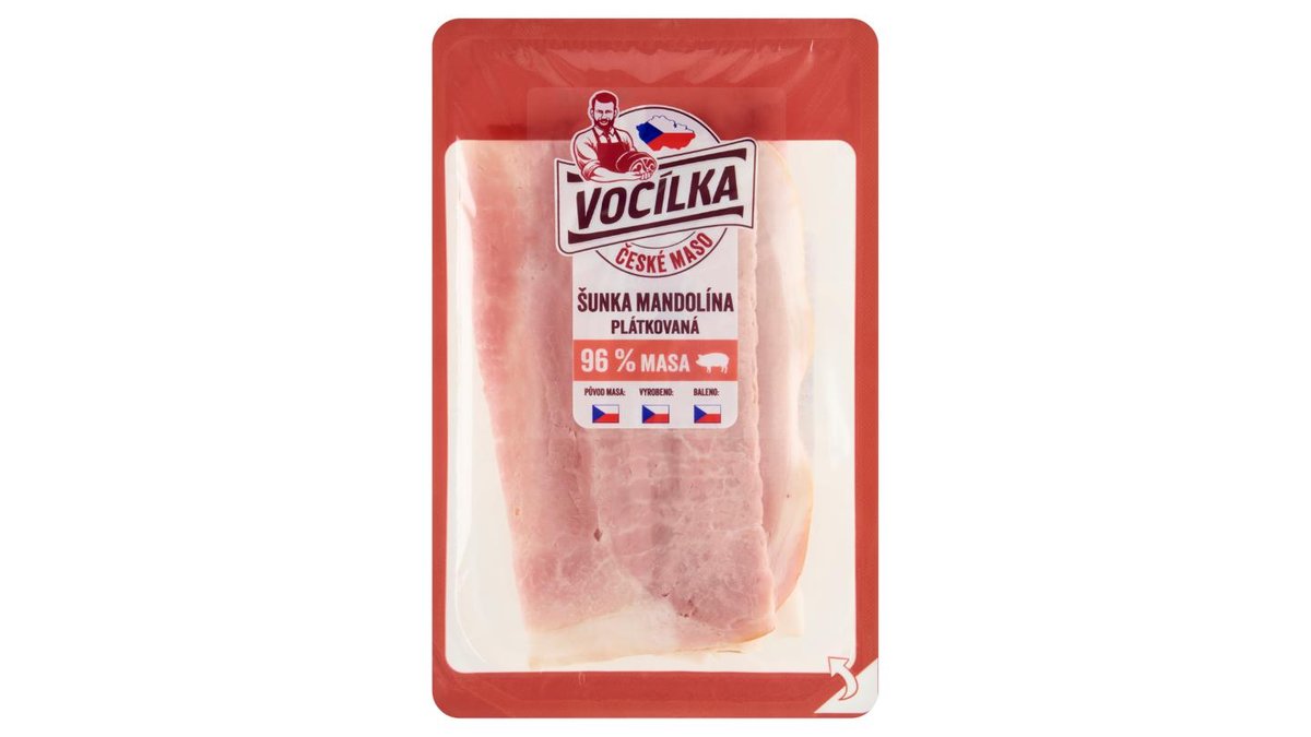 VOCÍLKA Šunka mandolína plátkovaná 100g