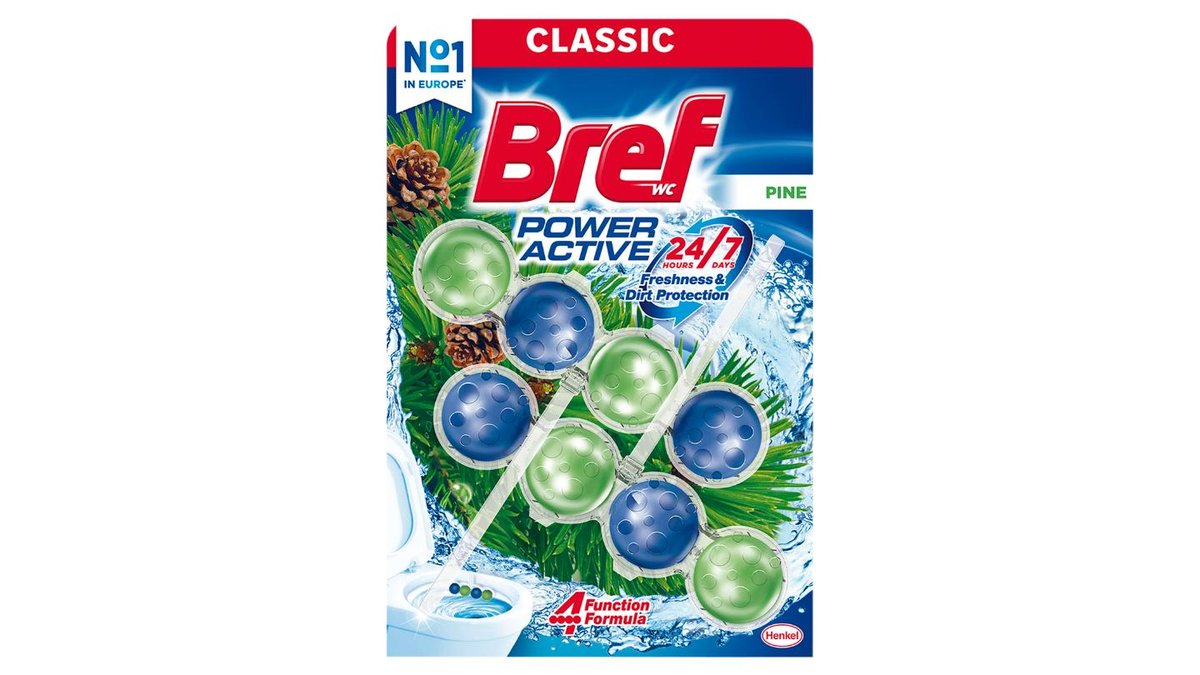 Bref Power Active Pine tuhý WC blok 2 x 50g
