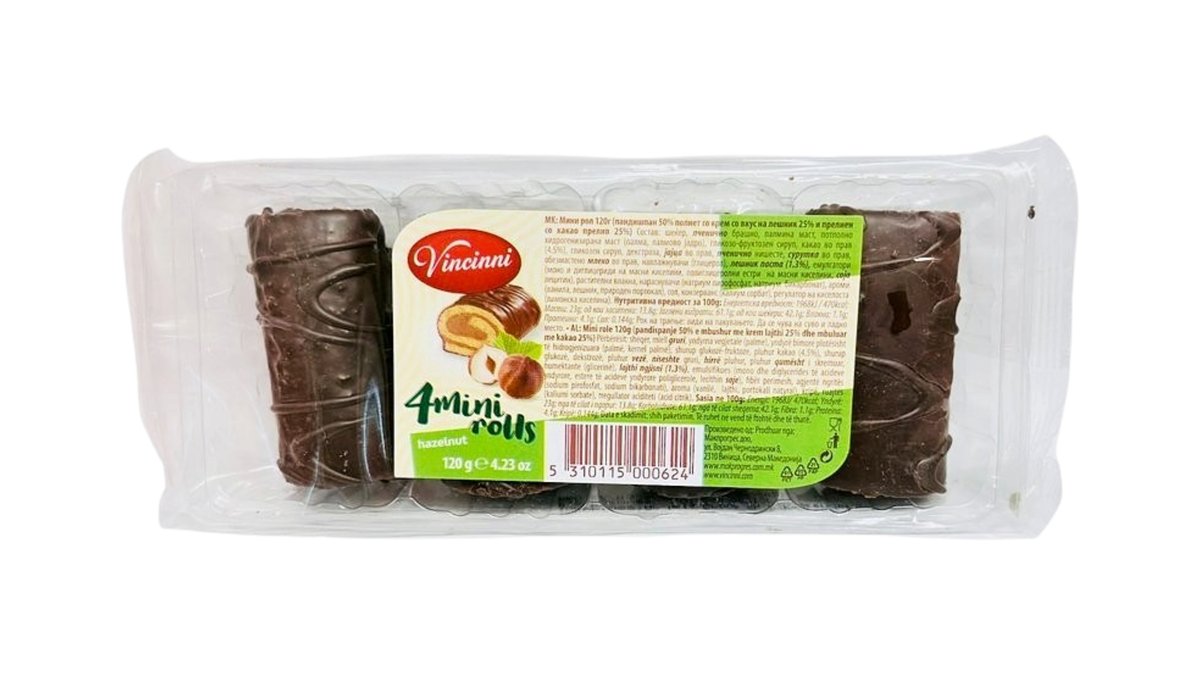 Vincinni 4MiniRolls Hazelnut 120g