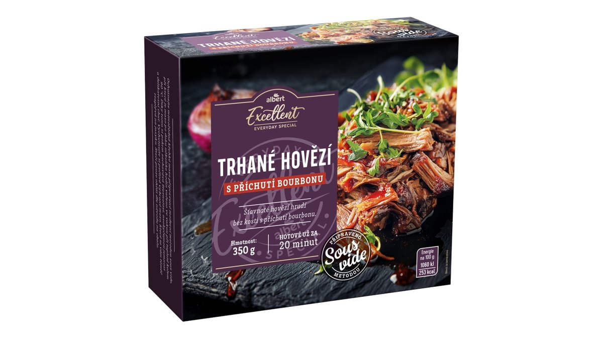 Albert Excellent SousVide Hovězí trhané s Bourbonem